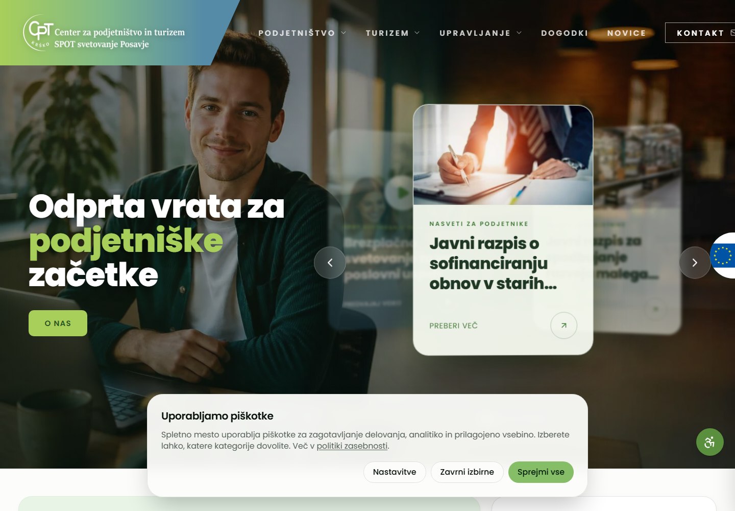 Začetna stran projekta CPT Krško